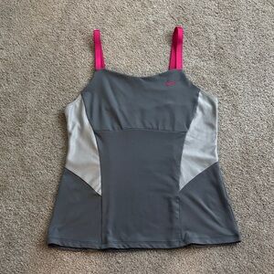 Nike Kids Charcoal and Fuchsia Sports Tank
